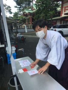 神社で献血「瀬田玉川神社」